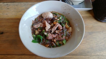 Pork noodle Thailand
