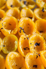 Tasty dried tomatoes with white wine