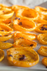 Tasty dried tomatoes with wine