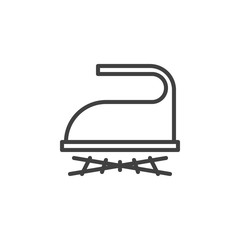 Not steam iron line icon. linear style sign for mobile concept and web design. Do not steam ironing sign outline vector icon. Laundry symbol, logo illustration. Vector graphics