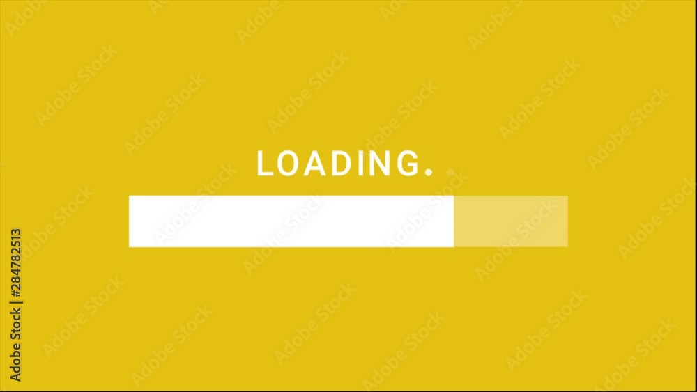 Poster white loading progress or transfer download bar animation with done text in the end complete animati