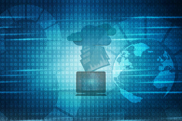 Fototapeta premium 3d rendering technology Cloud computing