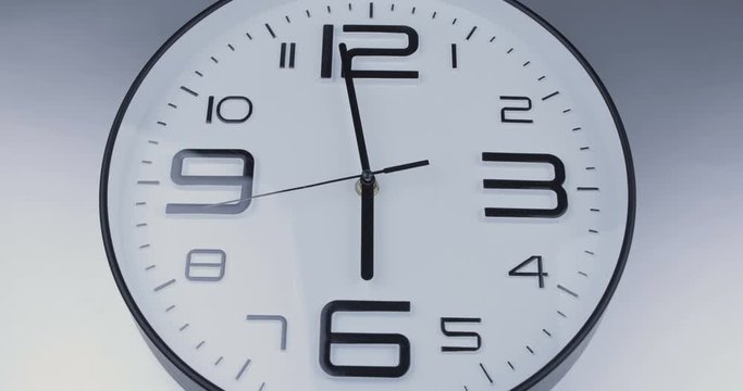clock, time, watch, hour, minute, isolated, white, wall, black, face, object, business, number, timer, hours, deadline, second, alarm, circle, concept, dial, office, minutes, day, numbers, arrow, blac
