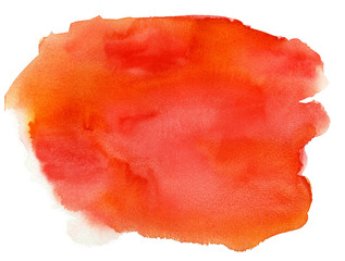 Red orange abstract watercolor paper texture.
