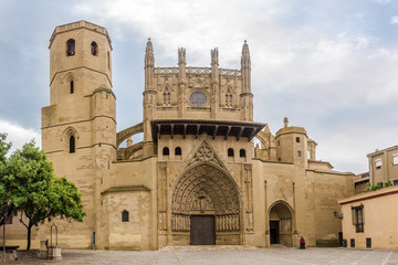 View at the Saint Mary Cathedral of Huesca in Spain