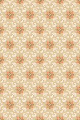 Vintage seamless pattern in medieval style suitable for printing. Vector illustration.