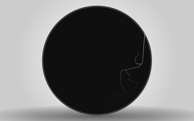 Abstract frame with black texture on black background