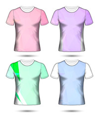  t-shirt templates abstract geometric collection of different colors polygonal mosaic