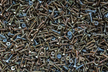 Aluminum and steel screw texture background