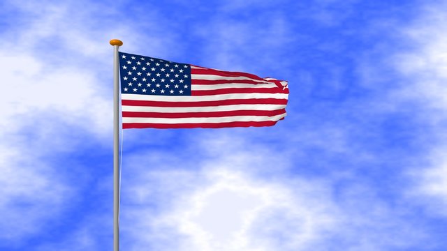 waving american flag of united states of america