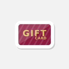 Gift card sticker icon. Solid icon. Special offer sign, promo card