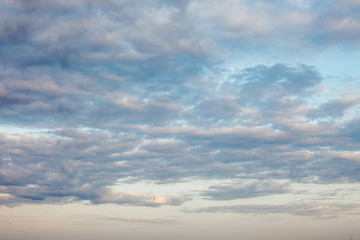 Scenic view of sky with different clouds