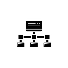 File Transfer, Shared Site Flat Vector Icon