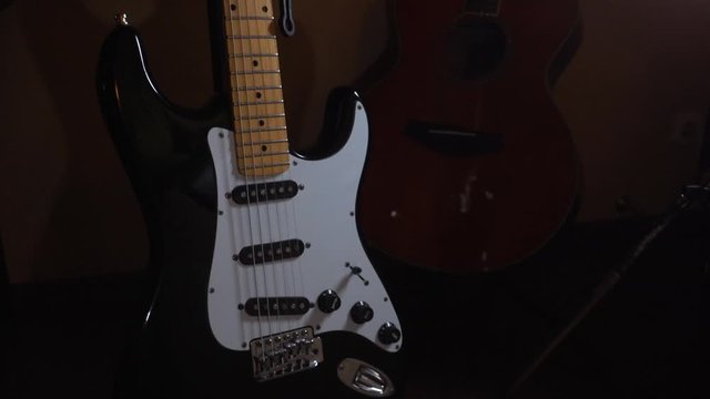 electric Guitar and Cable like a lasso