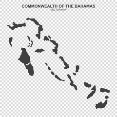 vector map of bahamas on transparent background