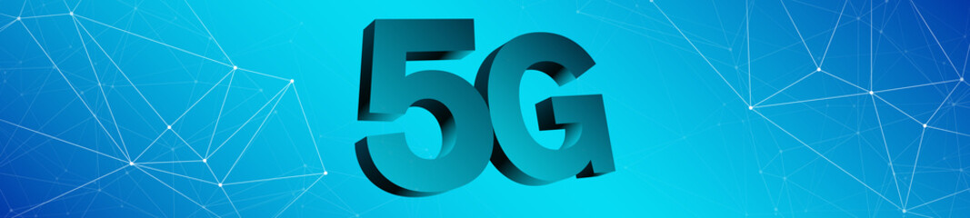 New wireless mobile network 5G banner concept