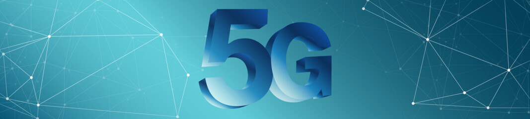 High speed mobile network 5G banner