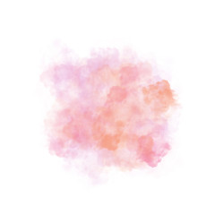 Hand painted with brush water color light pink, watercolor background.