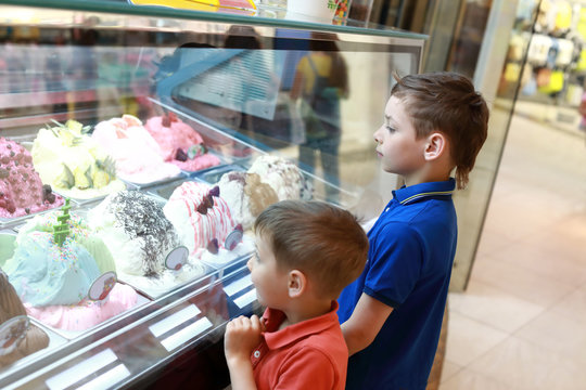 Brothers Choosing Ice Cream