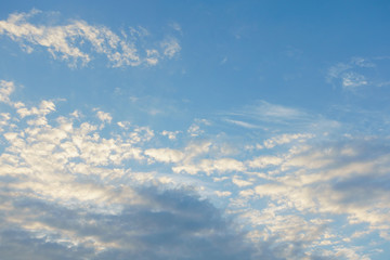 Naklejka na ściany i meble Pastel blue sky cloud beautiful nature background.