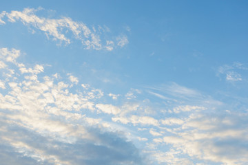 Pastel blue sky cloud beautiful nature background.