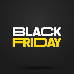 Black Friday Sale and discount banner design with lettering. Concept for sale banners, posters, cards.