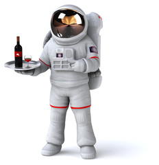 Fun astronaut - 3D Illustration