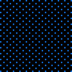 Blue dots on black background. Vector