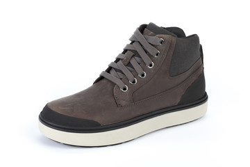 Male sneakers close up isolated on white background