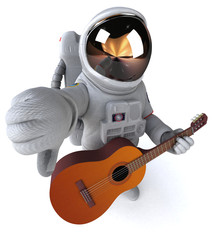 Fun astronaut - 3D Illustration