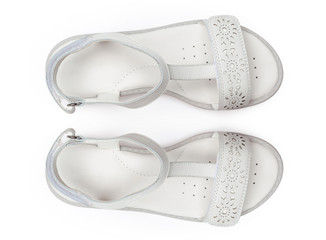 Boots isolated on white background. Top view.