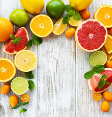 Fototapeta na wymiar citrus fresh fruits