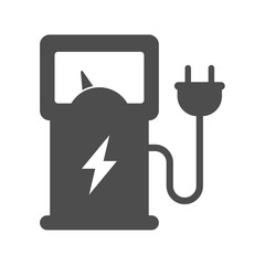 electro charging station icon isolated on white background. electro charging station flat icon for web, mobile and user interface design. electric ecological transport comcept