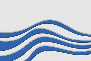 Background with blue waves. Abstract wavy blue paper background.