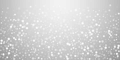 White dots Christmas background. Subtle flying sno