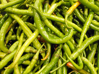  Hot green pepper. Great background. Food       