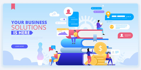 SEO courses, e business landing page template