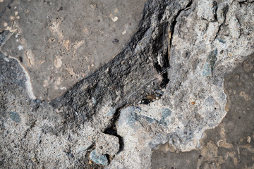 The texture of concrete