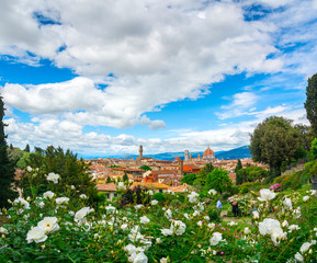 A magical view of Florence from the rose garden ( Giardino delle Rose )