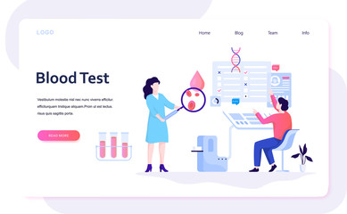 Blood test in clinic. Medical equipment for test