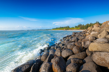 Coastal view of Leizhou Peninsula, Zhanjiang City, Guangdong Province, China
