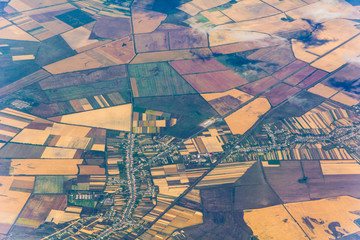 Farm landscape from above