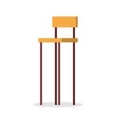 Bar stool. Tall chair for cafe and cafeteria. Modern furniture