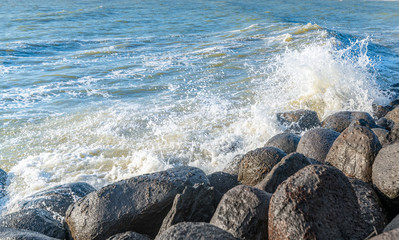 Coastal view of Leizhou Peninsula, Zhanjiang City, Guangdong Province, China