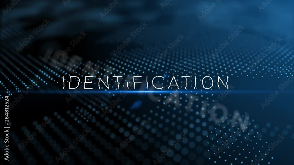 Poster identification modern intro text 3d animation with lens flare and depth of field focus blur
