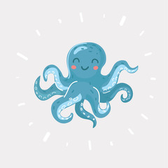 Octopus isolated on white background