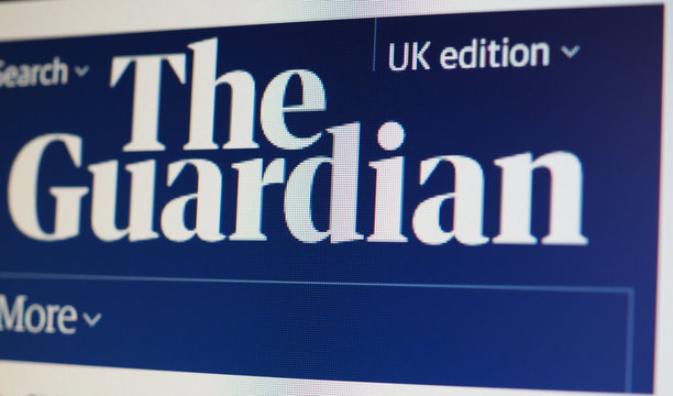 LONDON - AUG 2019: The Guardian Newspaper Website