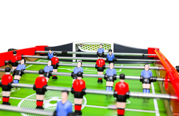 Table football isolated on white background.