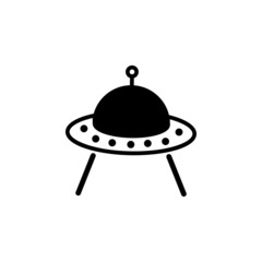 Obraz premium Ufo icon vector. astronomy illustration logo. spaceship symbol.
