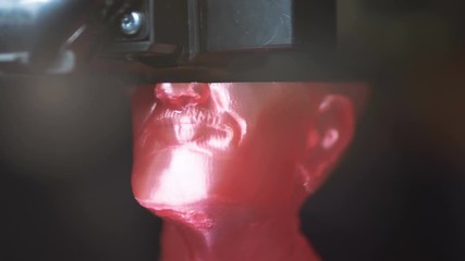 3D printer in motion in 4k slow motion 60fps